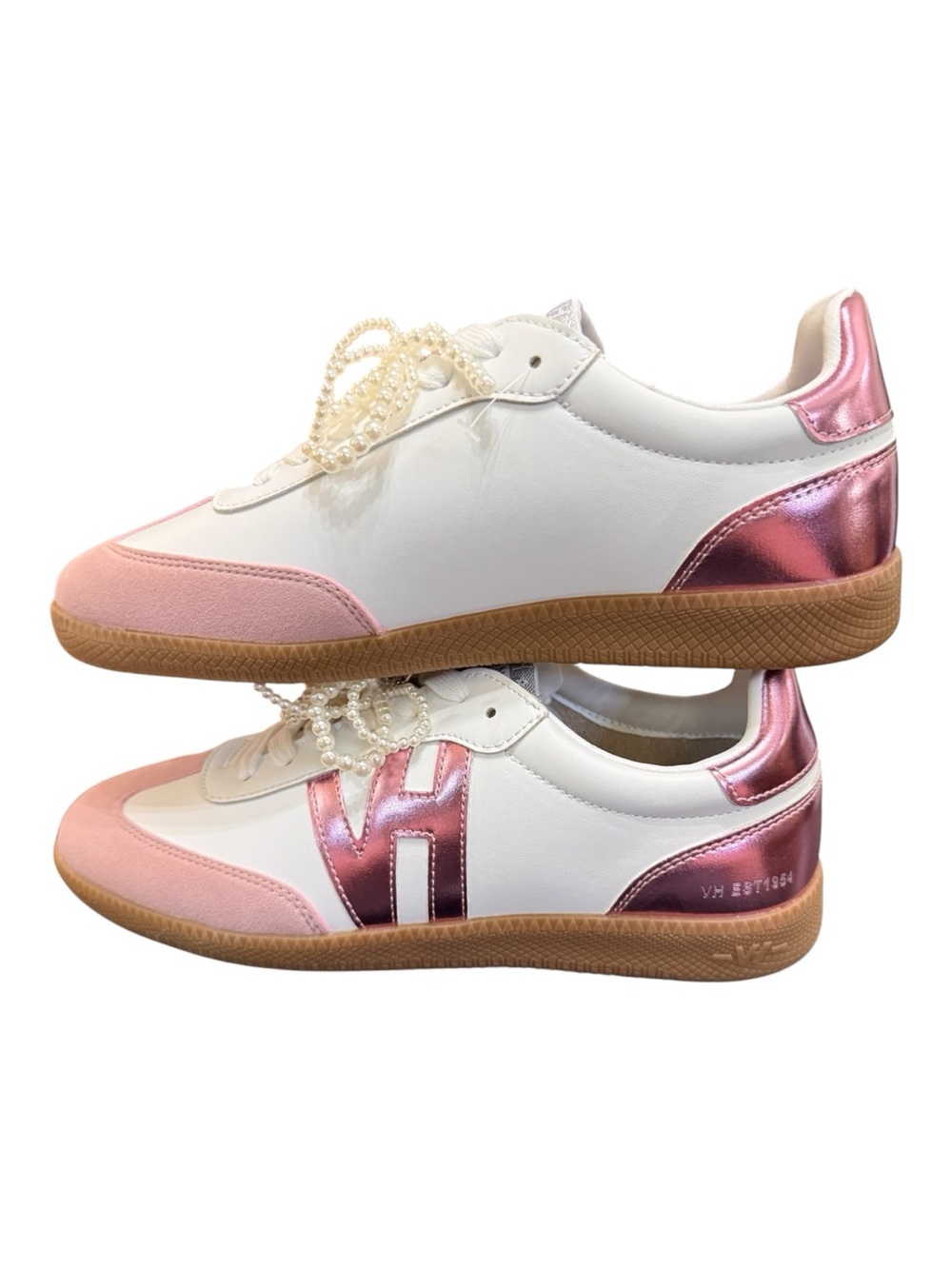 Vintage Havana Nadia 10 Sneakers | Women’s Size 10 | White & Metallic Pink | NIB - Picture 3 of 8